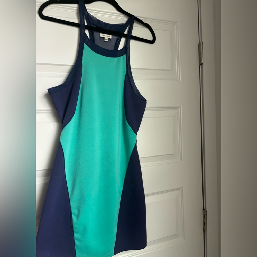 multicolored dress w mesh back worn only once